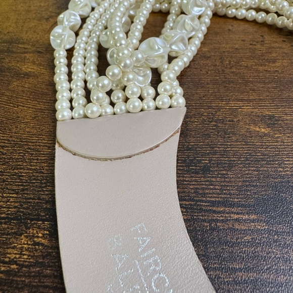 Fairchild Baldwin BELLA Necklace Baroque Pearl Leather Choker Collar 16 Inch - Picture 12 of 16